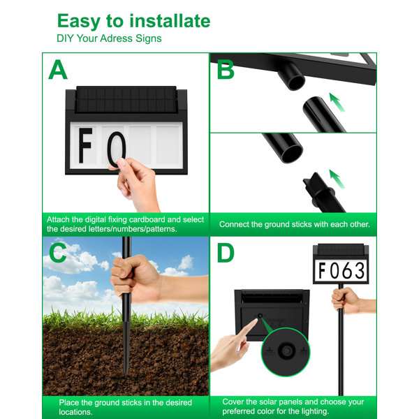 ALHAMBRA Solar Address Sign Wayfair Canada
